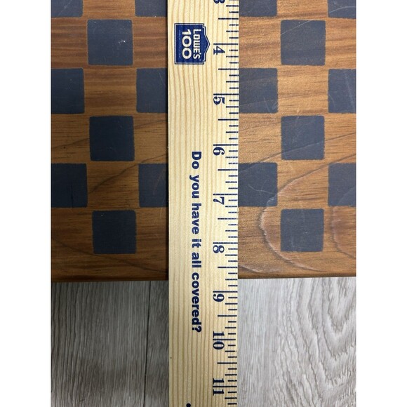 Vintage Wooden Chess Checkers Board Game Board Folk Art Country Cottage - Picture 10 of 10